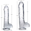 Clear Pleasure 8-Inch Jock C-thru Dildo with Balls - Transparent Shaft for Uncompromising Sensations - Adult Naughty Store