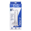 Clear Pleasure 8-Inch Jock C-thru Dildo with Balls - Transparent Shaft for Uncompromising Sensations