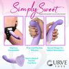 Simply Sweet Slim G-Spot Silicone Dildo - Model SS-101, Purple and White - Adult Naughty Store