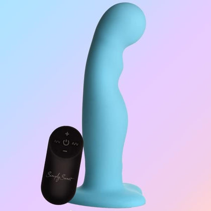 Simply Sweet Vibrating Thick Silicone Dildo - Model 21x - Blue - For Intense Pleasure