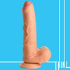 Curve Toys 8 Inch Uncut Dildo With Balls - Model X1 - Realistic Male Pleasure Toy - Flesh - Adult Naughty Store