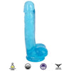 Curve Toys 7SSBID-01 Translucent Blue Slim Stick With Balls Dildo - Ultimate Pleasure for All Genders - Adult Naughty Store