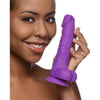 Curve Toys X1M6 Silicone Dildo With Balls - 7 Inch - Ultimate Pleasure - Grape - For All Genders - Adult Naughty Store