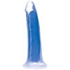 Curve Toys Glow-in-the-Dark Silicone Dildo - Model GID-7B - Unisex Pleasure Toy for Intimate Adventures - Blue