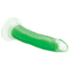 Curve Toys Glow-in-the-Dark Silicone Dildo - Model G-2021 - Unisex Pleasure - Green - Adult Naughty Store