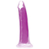 Curve Toys Glow-in-the-Dark Silicone Dildo - Model G-7000 - Unisex Pleasure Enhancer - Purple - Adult Naughty Store