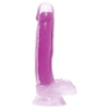 Curve Toys X1 Glow-in-the-Dark Silicone Dildo With Balls - Purple - For Enhanced Pleasure and Intimate Play