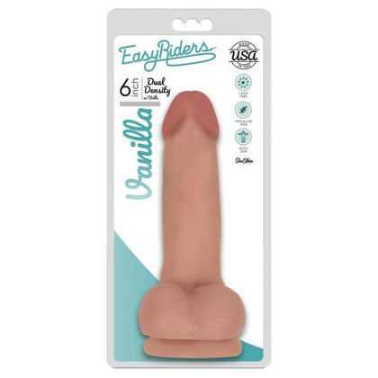 Curve Toys Easy Riders 6 Inch Dual Density Dildo With Balls - Flesh - Adult Naughty Store