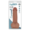 Curve Toys Easy Riders 6 Inch Dual Density Dildo With Balls - Tan - Adult Naughty Store