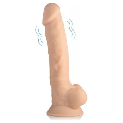 Fleshtixxx Silexpan Hypoallergenic Silicone Vibrating Dildo - Model 9L, Unisex, Pleasure Enhancer, Light - Adult Naughty Store