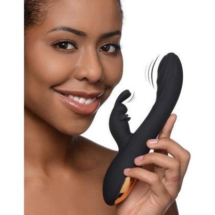 Curve Toys Cuddles 10x Silicone Rabbit Vibrator - Model XR-5000 - Female G-Spot and Clitoral Stimulation - Black