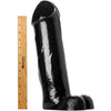 Introducing the Exquisite Pleasure Co. Titan Black Dildo - Model T-14, Unisex, for Intense Satisfaction and Thrilling Stimulation, in Bold Black - Adult Naughty Store