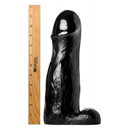 Manolith Black 11.75 inches Jelly Rubber Dildo - Model 325B - For Deep Penetration and Intense Pleasure - Unisex - Black - Adult Naughty Store