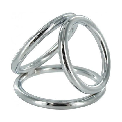 Triad Chamber Large 2 inches Triple Cock Ring - The Ultimate Domination Experience for Men - Model TRC-2001 - Enhance Erection, Pleasure and Endurance - Chrome Plated Steel - Adult Naughty Store