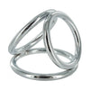 Triad Chamber Large 2 inches Triple Cock Ring - The Ultimate Domination Experience for Men - Model TRC-2001 - Enhance Erection, Pleasure and Endurance - Chrome Plated Steel
