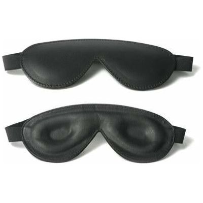 Strict Leather Padded Blindfold - Premium Black Leather Padded Blindfold for Enhanced Sensory Deprivation and Intense Pleasure - Model SLB-001 - Unisex - Full Coverage for Ultimate Relaxation - Jet Black