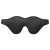 Strict Leather Black Fleece Lined Blindfold - Sensory Deprivation BDSM Sex Toy - Model SL-BF01 - Unisex - Enhances Intimate Sensations - Jet Black - Adult Naughty Store