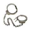 Police Quality Nickel Plated Leg Irons - Secure Detention Cuffs with Double Locking Mechanism and 2 Keys Included