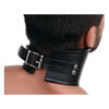 Strict Leather Locking Posture Collar - Large: The Ultimate Dominance Experience for Submissive Individuals - Model PCL-4L - Unisex - Neck Restraining Device for Perfect Posture - Black - Adult Naughty Store