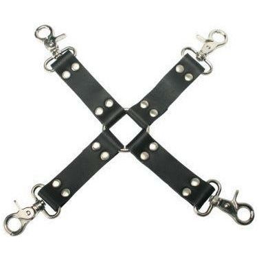 Strict Leather Hog-tie - Premium Bondage Restraint for Couples - Model HT-200 - Unisex - Intensify Pleasure in the Bedroom - Black - Adult Naughty Store