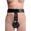 Strict Leather Low Rise Female Chastity Belt - Model X1 - Black - Ultimate Comfort and Security - Adult Naughty Store