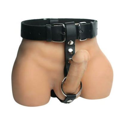 Strict Leather Adjustable Male Butt Plug Harness - Model X1 - For Intense Anal Pleasure and Endless Satisfaction - Black