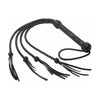 Strict Leather Four Lash Whip - Intense BDSM Garment Leather Whip for Punishment and Pleasure - Model SL-FLW4 - Unisex - Multi-Lash Design for Enhanced Stimulation - Black - Adult Naughty Store