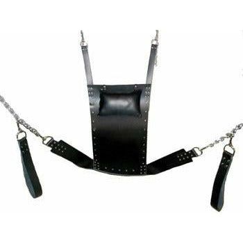 Strict Leather Premium Black Leather Sex Sling - Model SL-305B - Unisex Bondage Toy for Ultimate Pleasure - Black - Adult Naughty Store