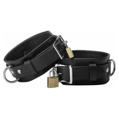 Strict Leather Deluxe Locking Wrist Cuffs - Premium BDSM Restraints for Enhanced Pleasure - Model SLDC-200 - Unisex - Wrist Bondage Gear in Black Leather