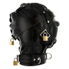 Strict Leather Sensory Deprivation Hood - M-L - Premium Sensory Deprivation BDSM Headgear for Submissive Pleasure - Model SL-SDH-ML - Unisex - Enhanced Sensory Experience - Black - Adult Naughty Store