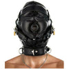 Strict Leather Sensory Deprivation Hood - M-L - Premium Sensory Deprivation BDSM Headgear for Submissive Pleasure - Model SL-SDH-ML - Unisex - Enhanced Sensory Experience - Black - Adult Naughty Store