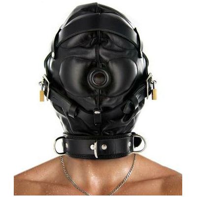 Strict Leather Sensory Deprivation Hood - S-M | Unleash Your Submissive Desires with the Intense Pleasure of the Master's Touch | Model: SLSDH-01 | Gender: Unisex | Enhanced Sensory Experienc - Adult Naughty Store