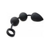 Tom of Finland Weighted Anal Ball Beads Black - Model X1: The Ultimate Heavy Pleasure Experience for Men and Women - Adult Naughty Store