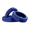 Tom of Finland 3 Piece Silicone Cock Ring Set - Model TFCR-3B - Male Erection Enhancer - Blue - Adult Naughty Store