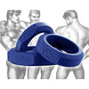 Tom of Finland 3 Piece Silicone Cock Ring Set - Model TFCR-3B - Male Erection Enhancer - Blue - Adult Naughty Store