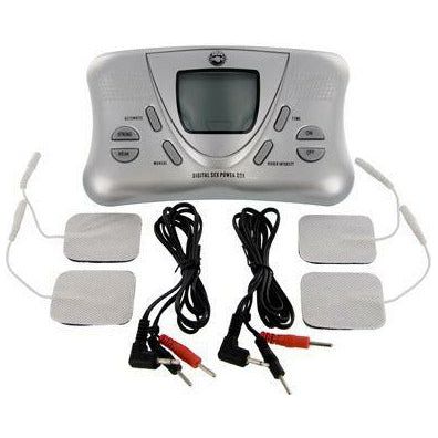 Zeus Electrosex Deluxe Digital Power Box Kit - Advanced Dual Channel Electro Stimulation Device for Men and Women - Intense Pleasure for Below-the-Waist Play - Model ZE-5000 - Black