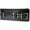 Luxurious Leather Padded Premium Locking Ankle Restraints - Model X123, Unisex, for Sensual Bondage Play, Black