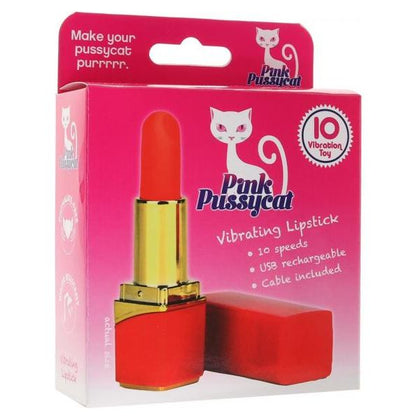 Cousins Group Pink Pussycat V1 Rechargeable Clitoral Vibrating Lipstick - Sensational Pink