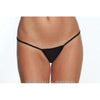 Coquette Lingerie La Petite Women's Low Rise G-String Panty, Model 1, Black, One Size (6-12)
