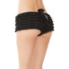 Coquette International Lingerie Women's Ruffle Shorts with Back Bow - Model RS-001 - Black - One Size - Adult Naughty Store