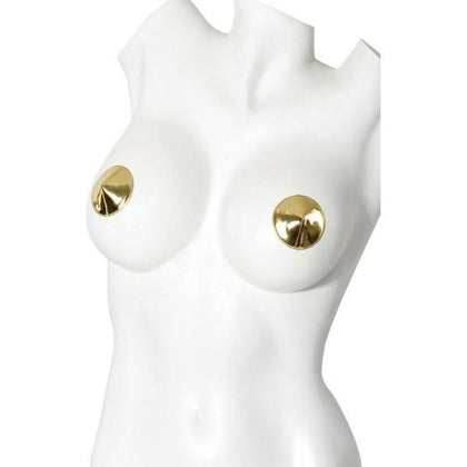 Coquette Lingerie Pasties Round Metallic Mirror Gold - Model PRT-4567 - Unisex - Nipple Pleasure - One Size