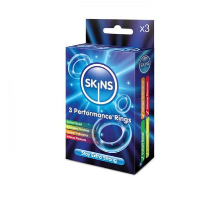 Creative Conceptions Skins Performance Ring 3 Pack - Model 2024 - Men's Strong Extra Firm Love Ring - Black