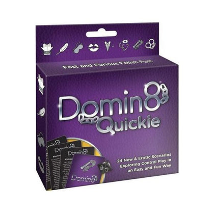 Creative Conceptions Domin8 Quickie Couples Game - Explore Erotic Scenarios for Control Play - Model 24X - Unisex - Pleasure for All Areas - Sensual Black