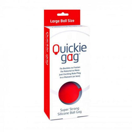 Quickie Silicone Ball Gag Red Large - 2024: Unisex Bondage & Fetish Toy for Intense Role Play