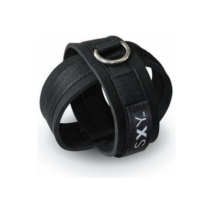 Creative Conceptions Sxy Cuffs Deluxe Neoprene Cross Cuffs - Model X1 - Unisex - Ultimate Bondage Restraints for Intense Pleasure - Black - Adult Naughty Store