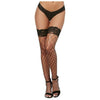 Dreamgirl International Black Diamond Fence Net Thigh High Stockings - Model BD-THS01 - Women's Lingerie - Sensual Pleasure - One Size (2-14) - Adult Naughty Store