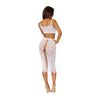 Dreamgirl Seamless Sheer Lace Bralette & Slip Skirt Set - Model 2023 - Women's White O/S (Sizes 2-14) - Intimate Pleasure Lingerie