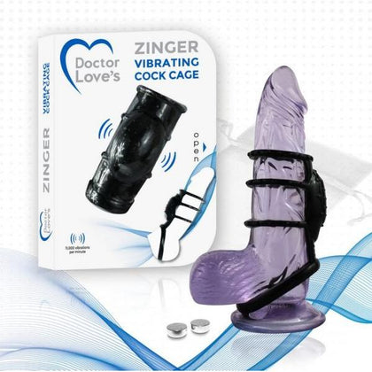 Doctor Love Zinger Vibrating Sleeve Black - Powerful Pleasure Enhancer for Men and Women