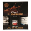 Earthly Body Play & Pleasure Gift Set - Strawberry Flavored Edible Candle, Waterslide CBD Moisturizer, and Toy Cleaner