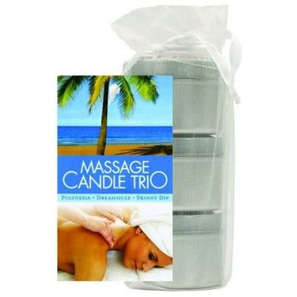 Earthly Body Candle Trio: Dreamsicle, Skinny Dip, Polynesia - Sensual Massage Candle Gift Set